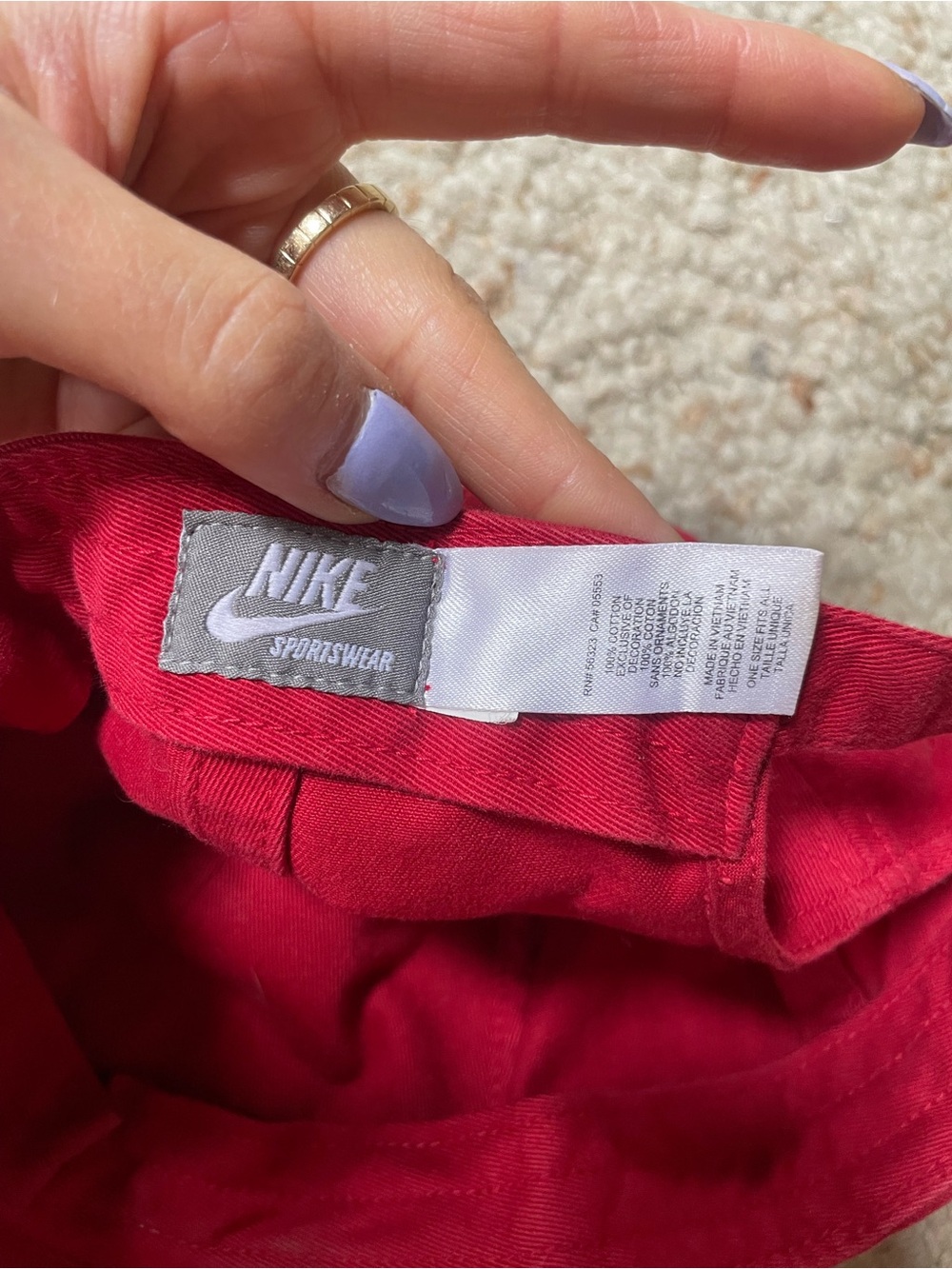 Nike Red Adjustable Baseball Cap with White Embroidery - Picture 5 of 10